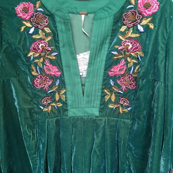 Free People Mia Velvet Embroidered Mini Dress - Picture 5 of 5